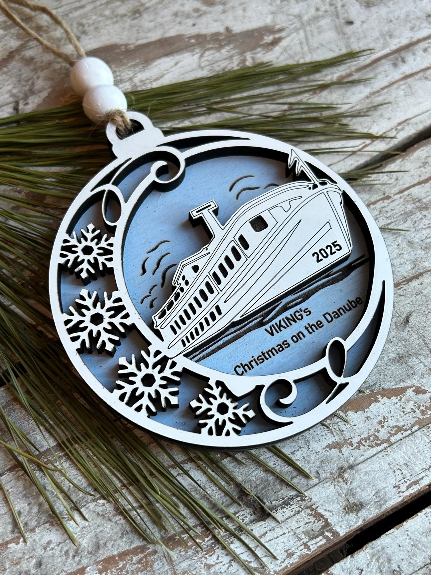 2026 Personalized Riverboat Cruise Christmas Tree Ornament | Family Vacation Ornament | Family Trip Keepsake | Custom River Boat Ship