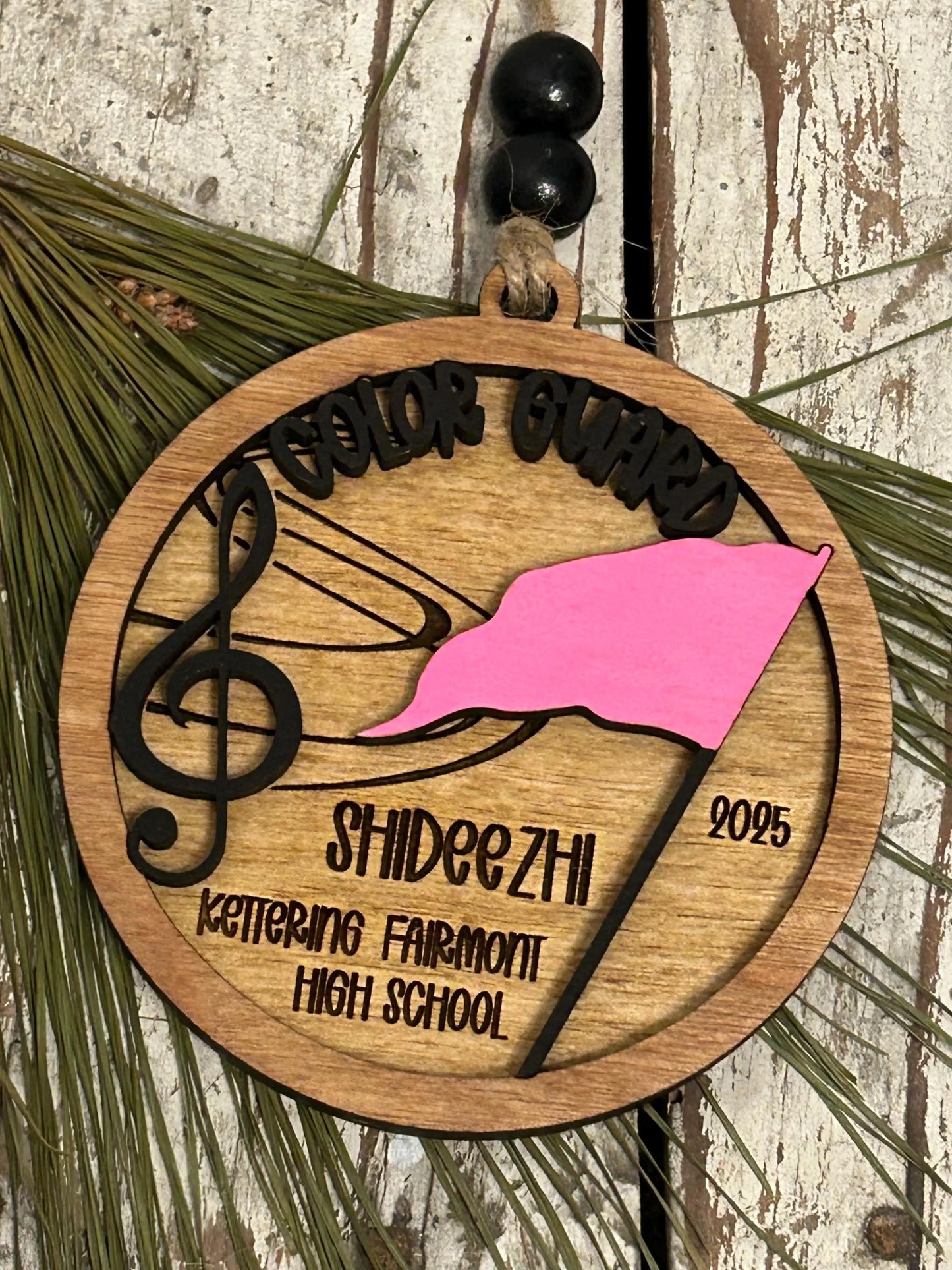 Personalized Color Guard Marching Band Christmas Tree Ornament | Flags Custom Band Gift | Gift for Flag Girls | Color Guard Team Gift