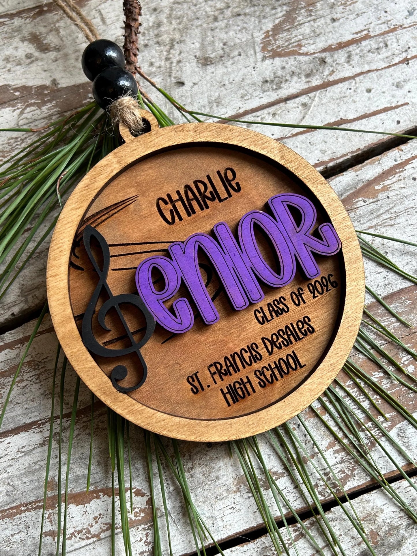 Personalized Marching Band - Chorus Senior Christmas Tree Ornament |  Custom Band Graduation Gift | College Band Senior Class of 2027 |