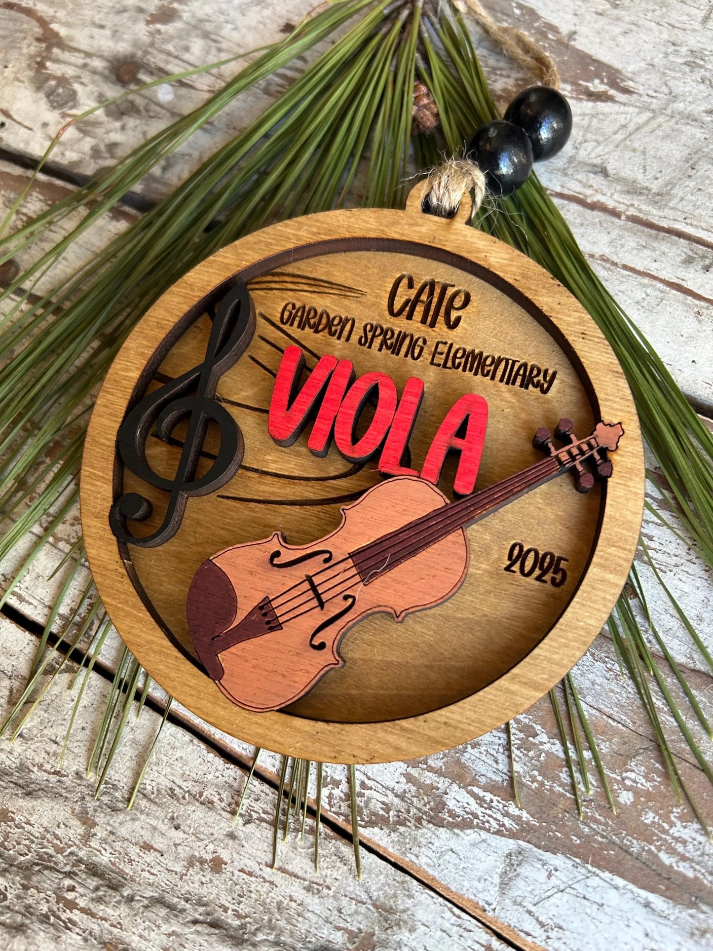 Personalized Viola Orchestra Christmas Tree Ornament | Viola Student Gift | Custom Music Viola Lover Keepsake | First Viola Recital Present