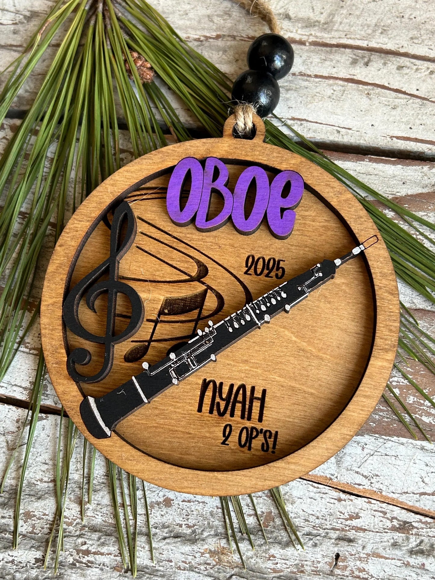 Personalized Oboe Marching Band Christmas Tree Ornament | Music Instrument Ornament | Woodwinds Custom  Band | Gift for Band Director