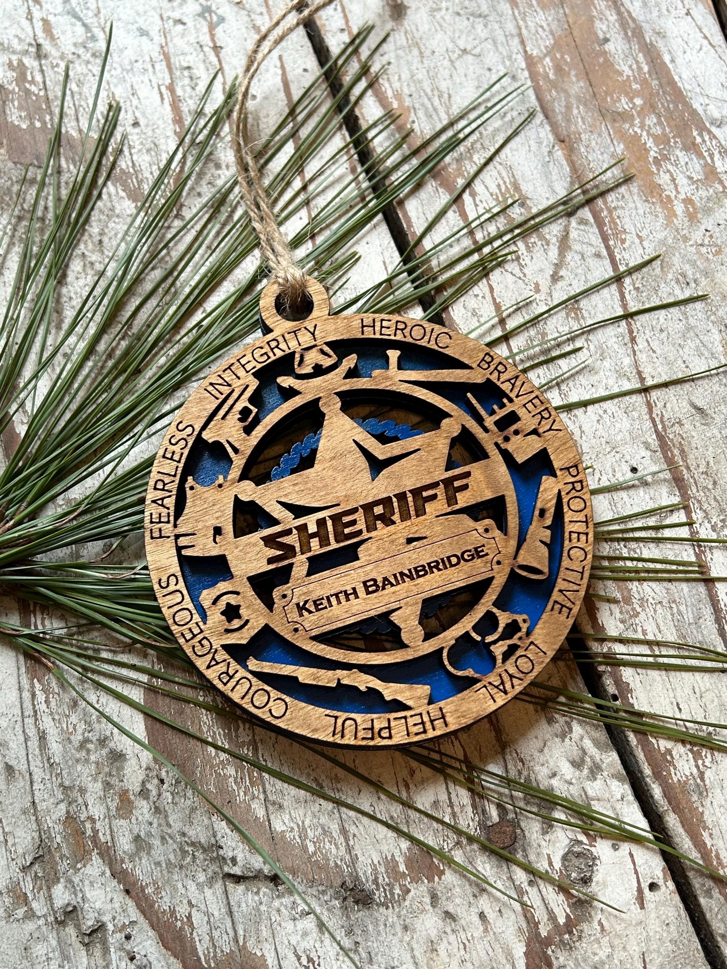Personalized Police/ Sheriff /Deputy Christmas keepsake Ornament | Gift for Police | Custom Police Ornament | Law Enforcement | Policeman