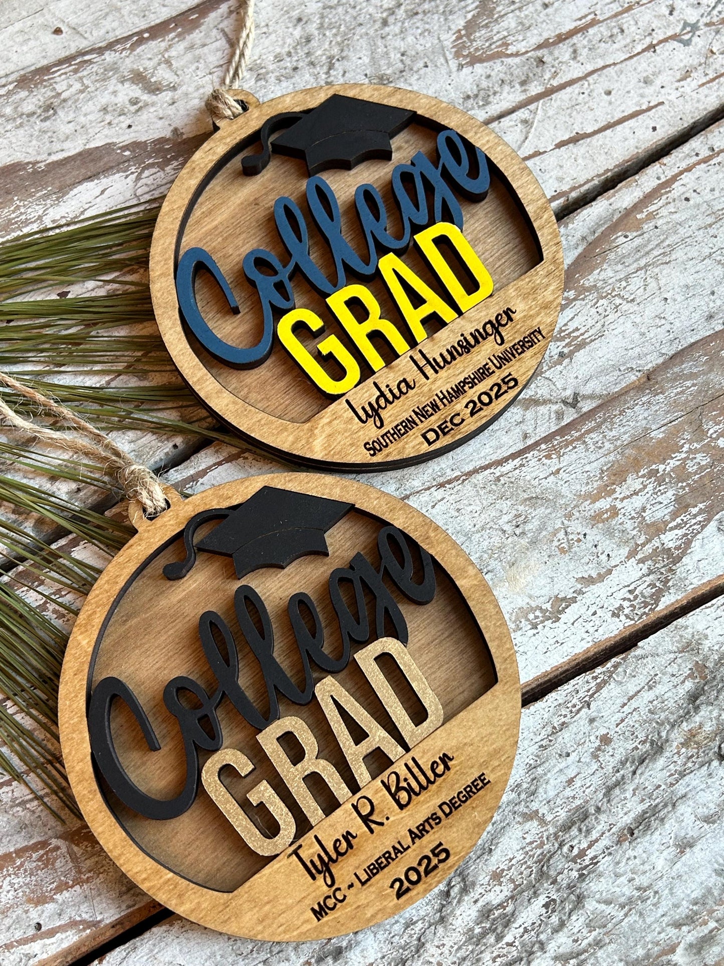 Personalized College Grad Christmas Tree Ornament | Gift for College Graduate | Graduation Ornament | Class of 2026 | Bachelors Masters