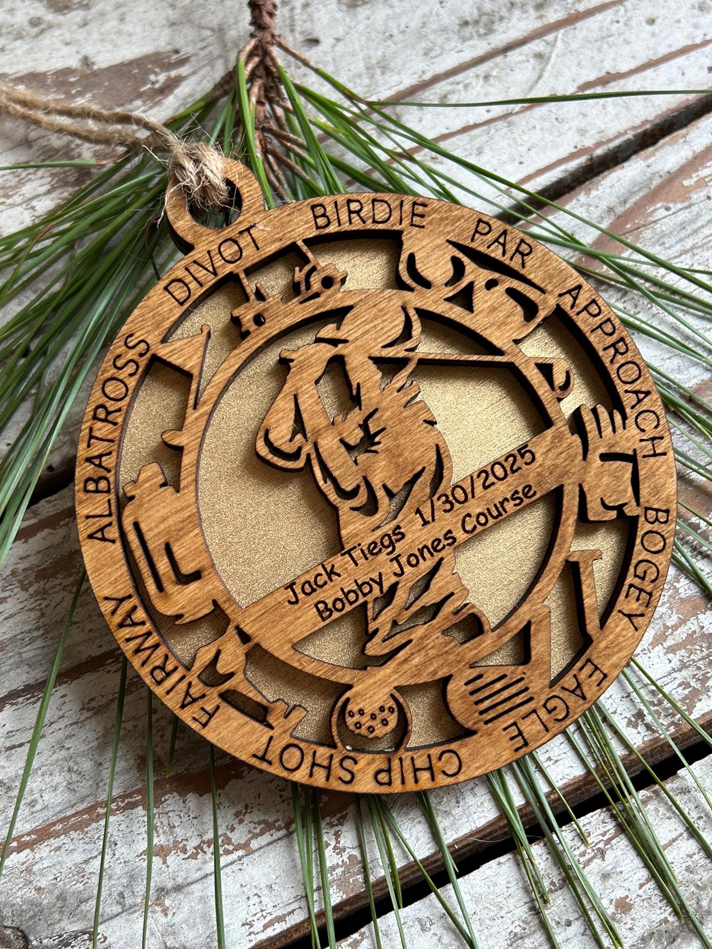 Personalized Golf Girl or Boy Christmas Tree Keepsake Ornament | High School Golf Team | Golf Tournament Keepsake | Golfer Hole in One