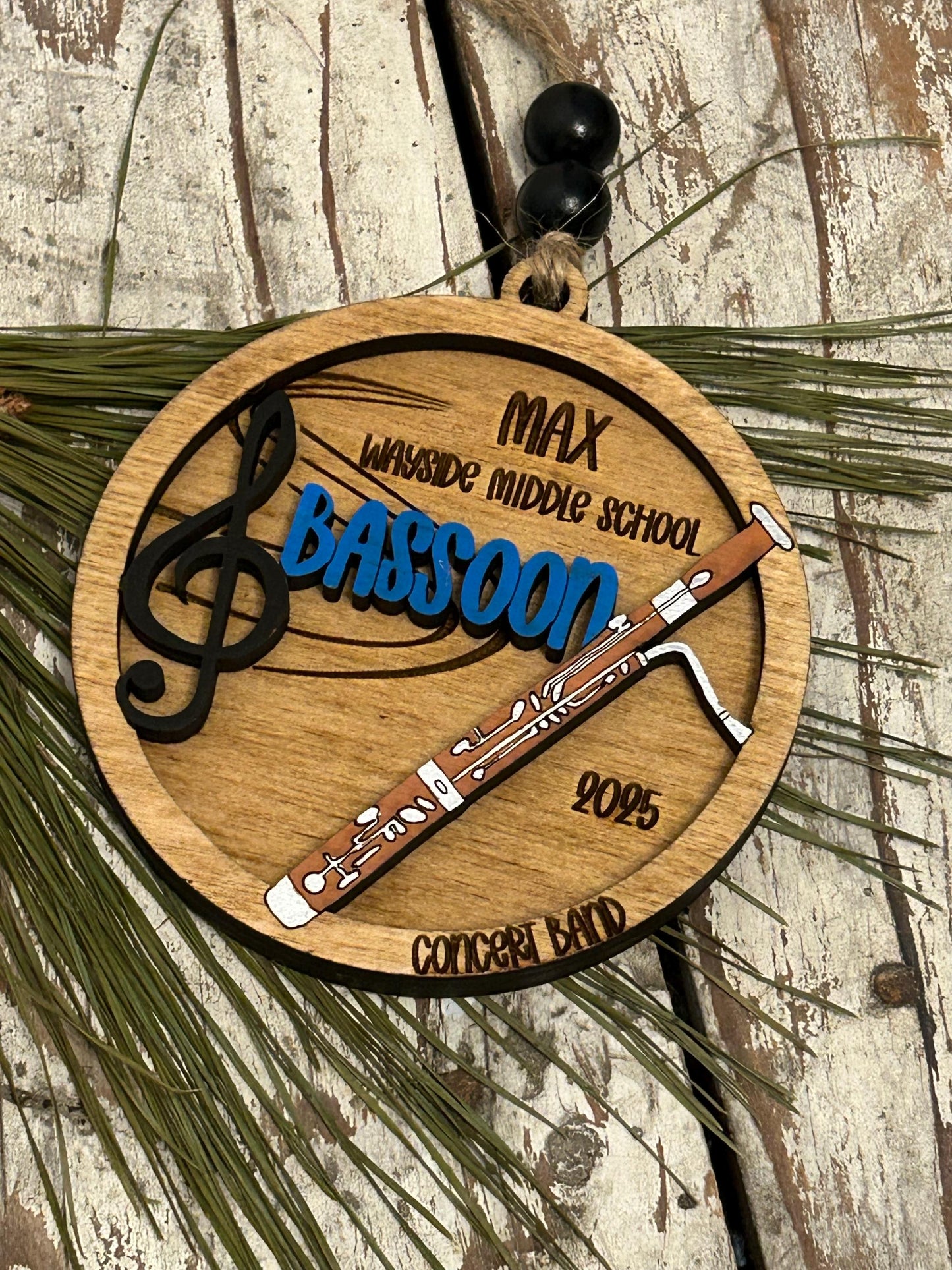 Personalized Bassoon Orchestra Christmas Tree Ornament | Bassoonist Gift | Custom Music Bassoon Lover Keepsake | Bassoon Player  Present