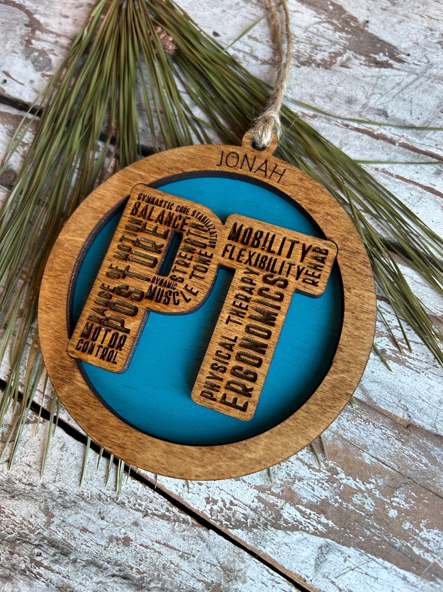 Personalized Physical Therapist Christmas Tree Ornament | Custom PT Thank You Present | Doctor of Physical Therapy Graduation Gift | DPT  Dr