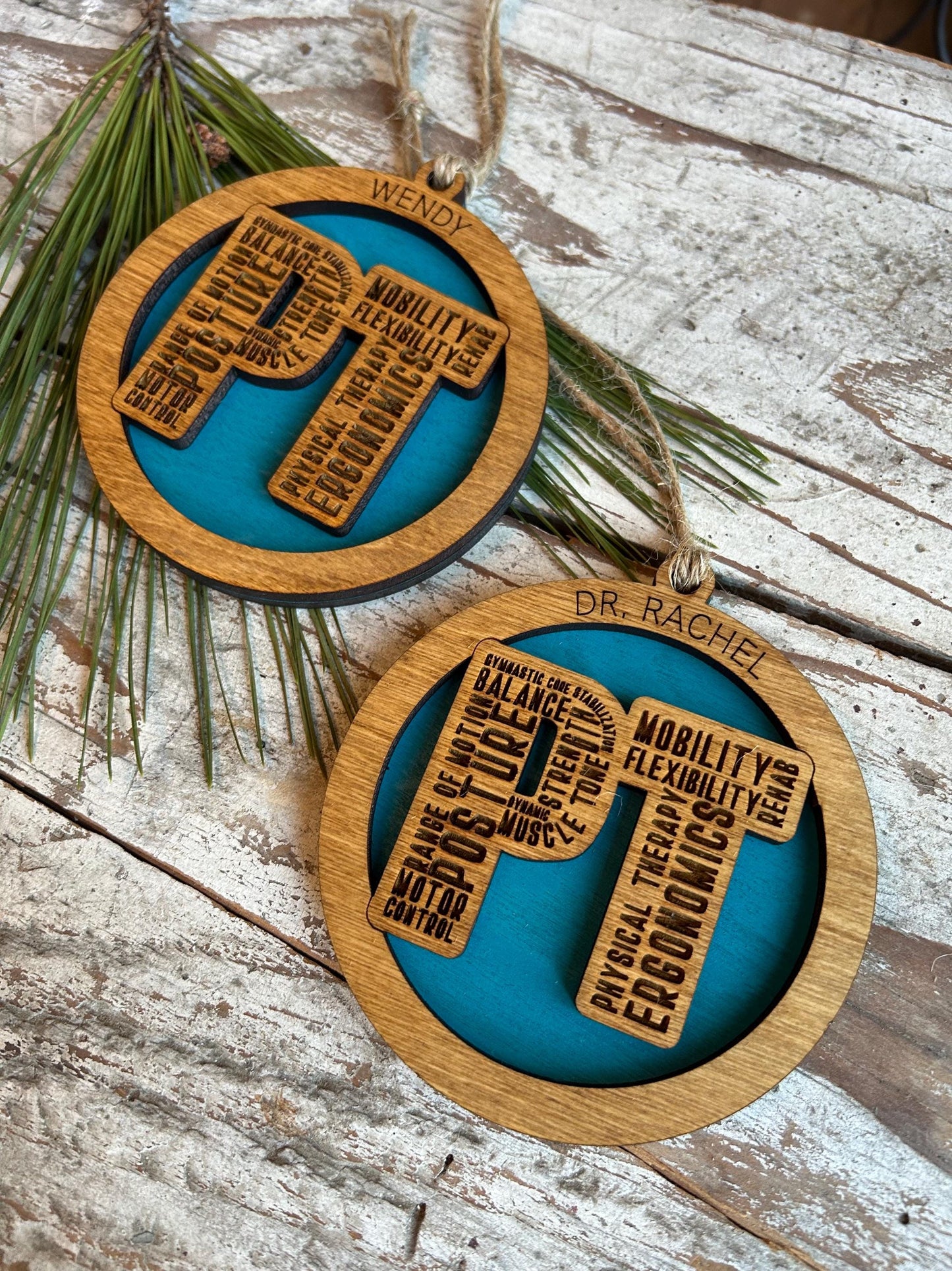 Personalized Physical Therapist Christmas Tree Ornament | Custom PT Thank You Present | Doctor of Physical Therapy Graduation Gift | DPT  Dr