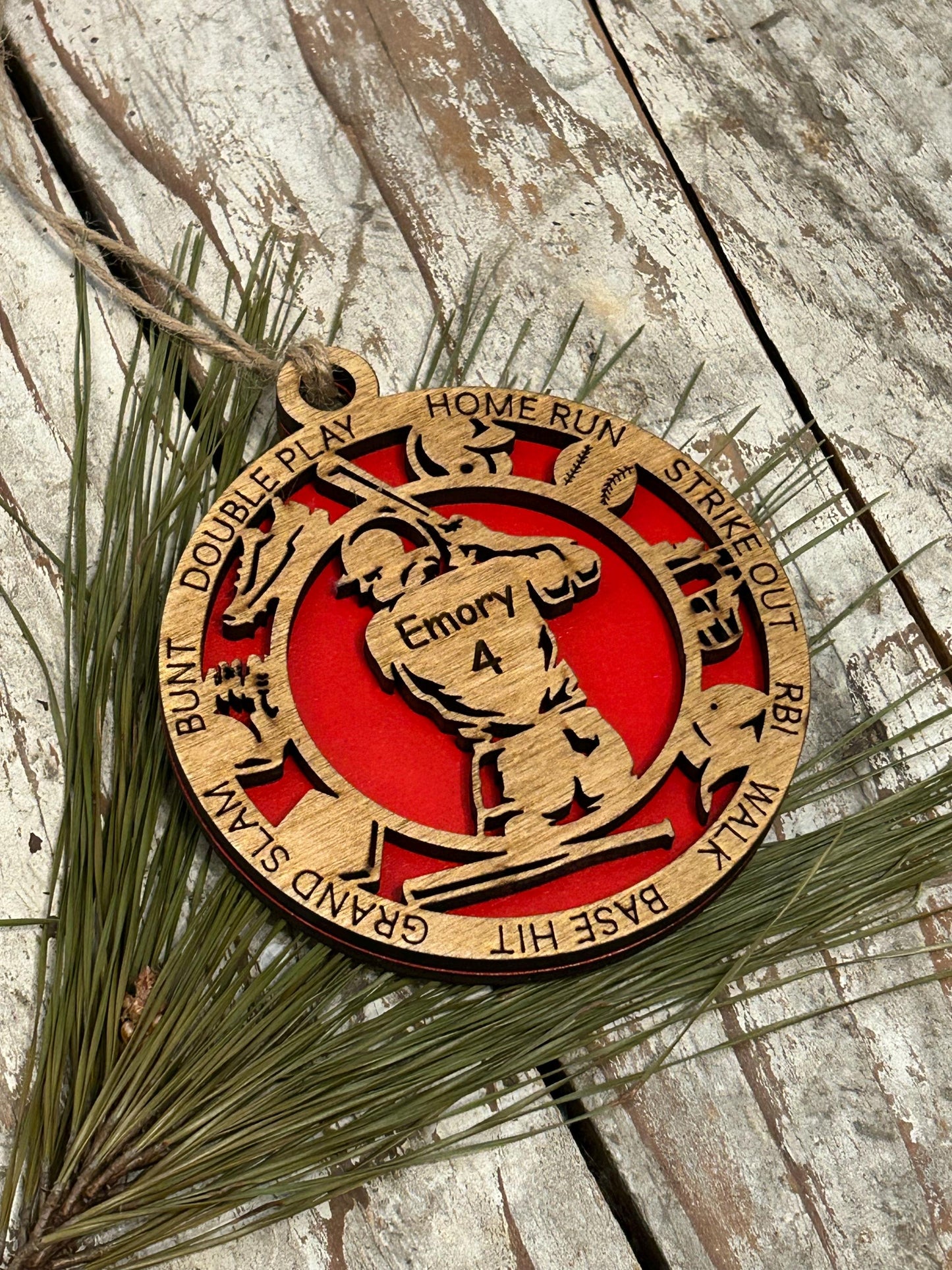 Personalized Baseball Christmas Tree Ornament | Gift for High School Baseball Team | Custom Baseball Player Ornament | Senior Baseball Gift