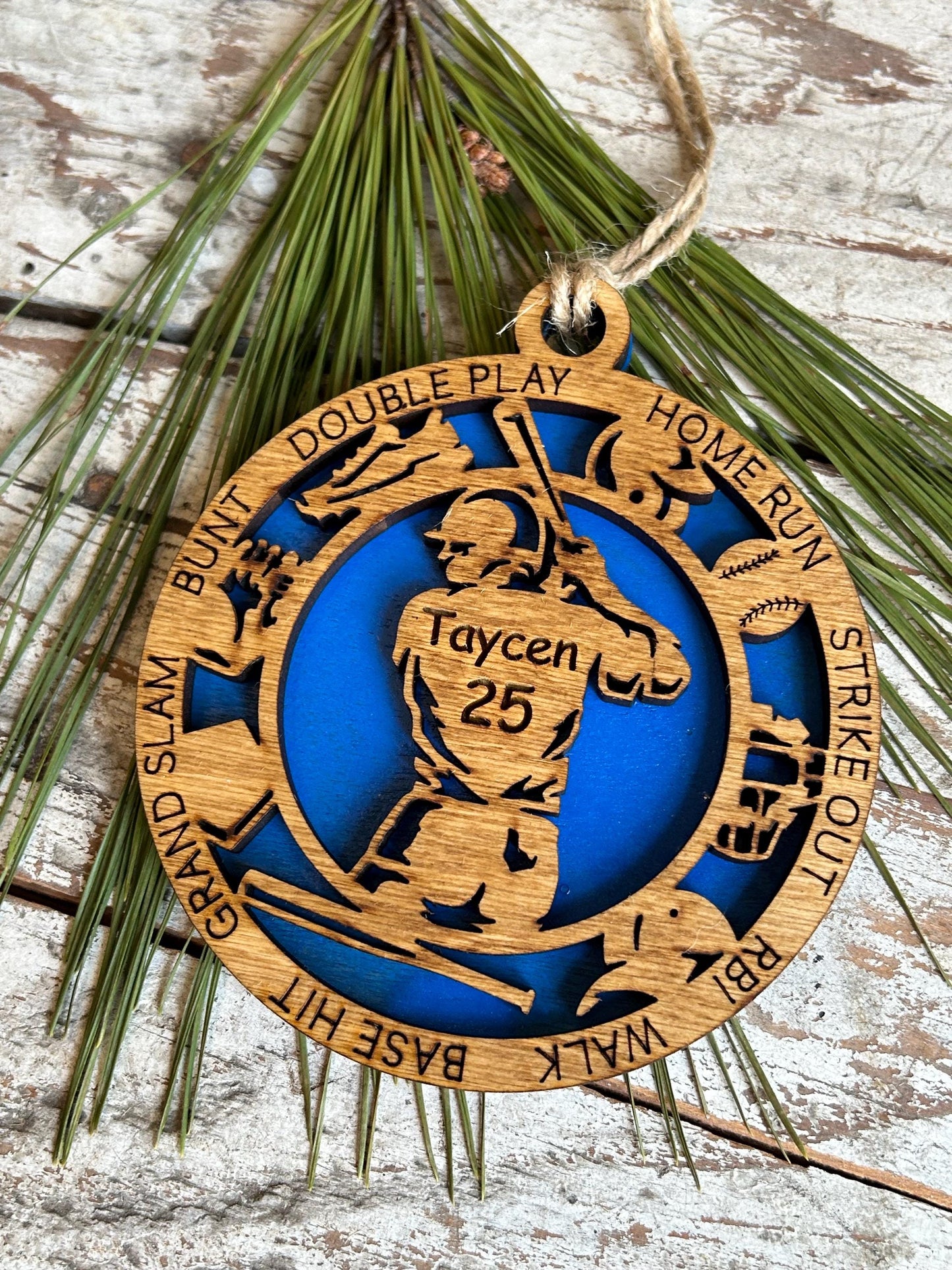 Personalized Baseball Christmas Tree Ornament | Gift for High School Baseball Team | Custom Baseball Player Ornament | Senior Baseball Gift