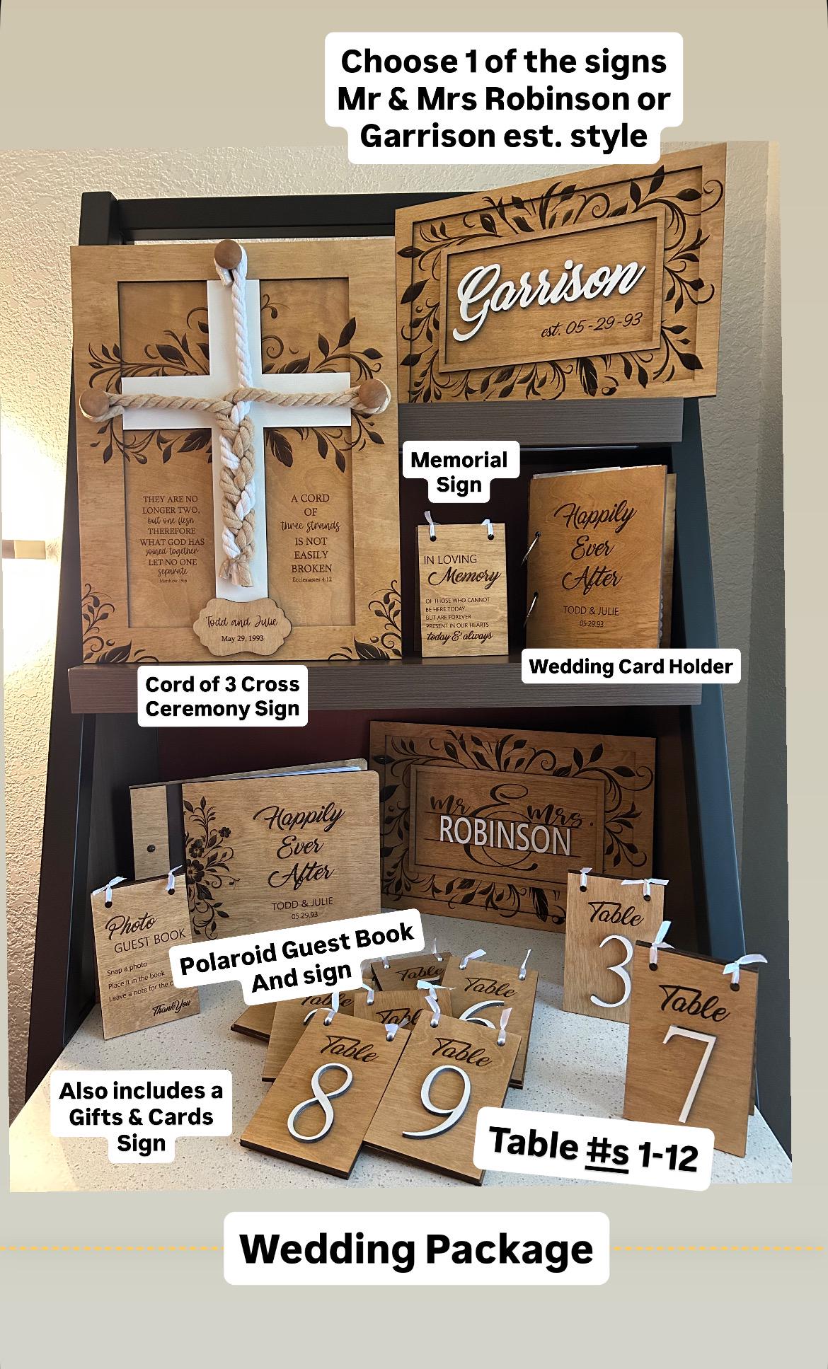 Personalized Last Name Established Wedding Sign | Mr. and Mrs. Family Name Reception Table Sign | Custom Wood Sign Gift