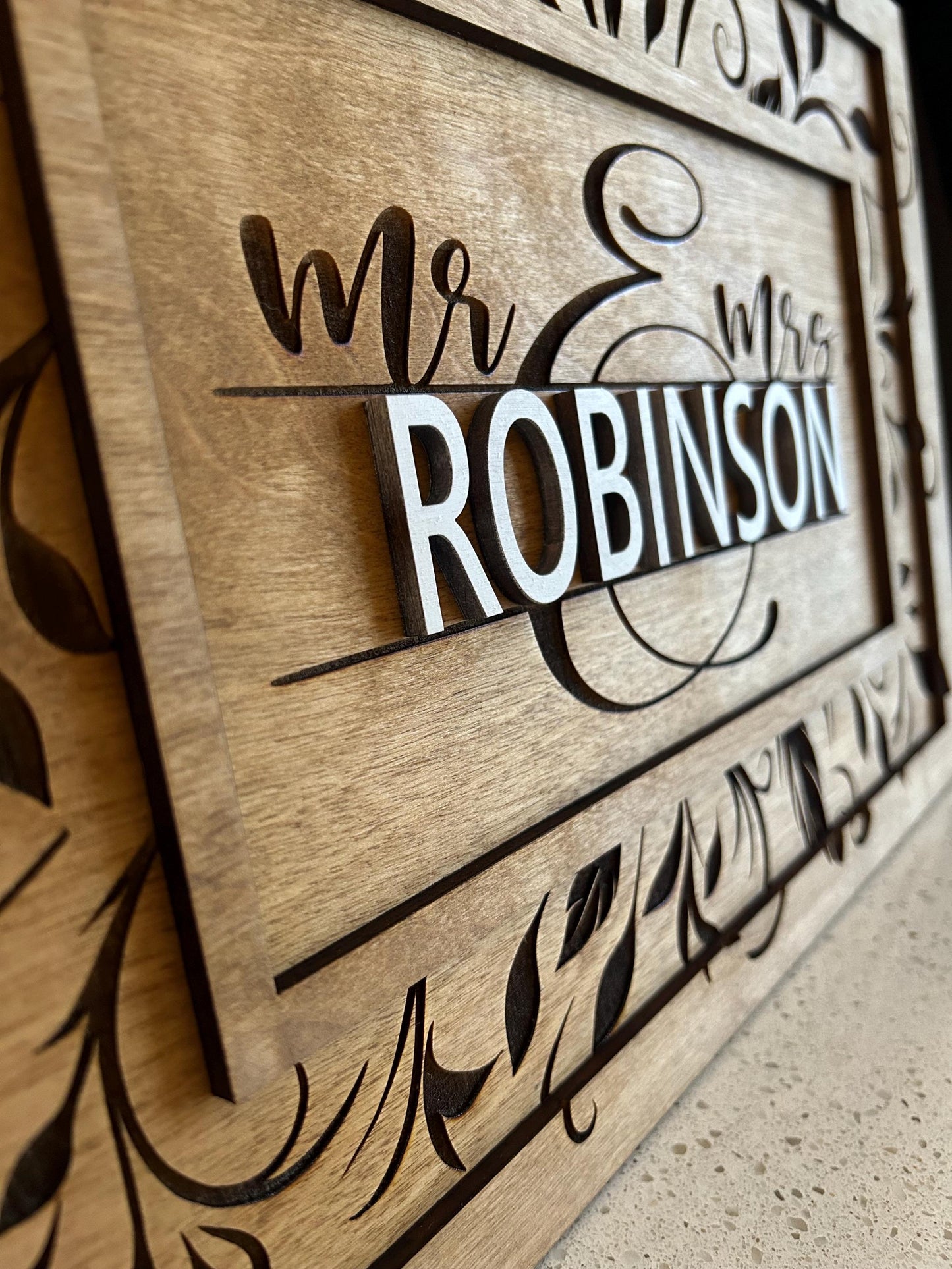 Personalized Last Name Established Wedding Sign | Mr. and Mrs. Family Name Reception Table Sign | Custom Wood Sign Gift