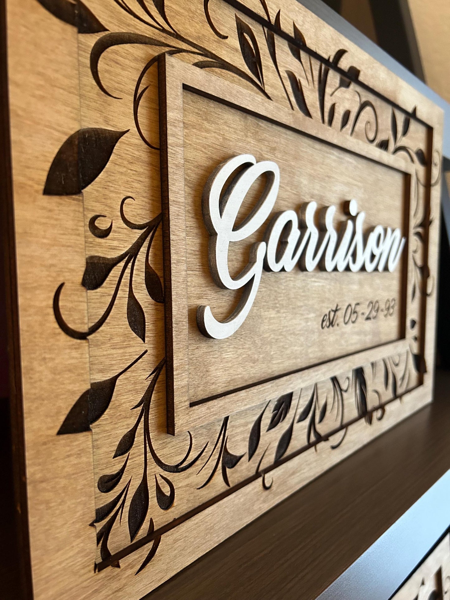Personalized Last Name Established Wedding Sign | Mr. and Mrs. Family Name Reception Table Sign | Custom Wood Sign Gift