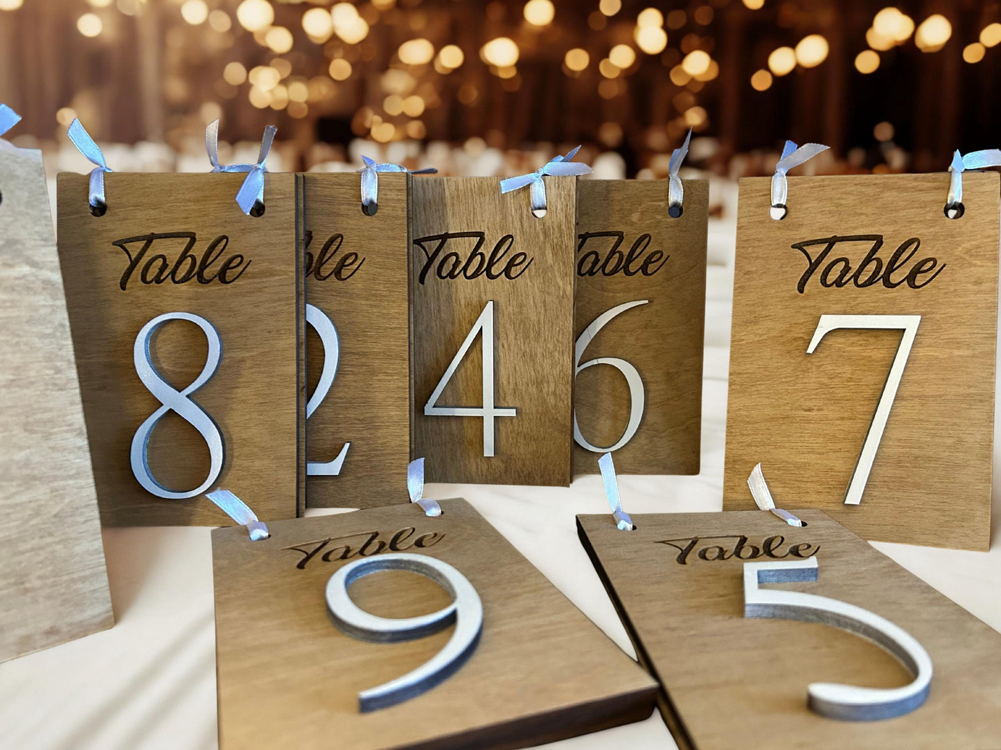 Wood Wedding Reception Table Numbers | Rustic Double Sided Elegant Centerpiece for Guest Tables | Country Wedding Table Numbers | Seating #