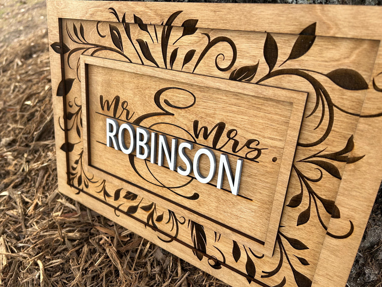 Personalized Last Name Established Wedding Sign | Mr. and Mrs. Family Name Reception Table Sign | Custom Wood Sign Gift