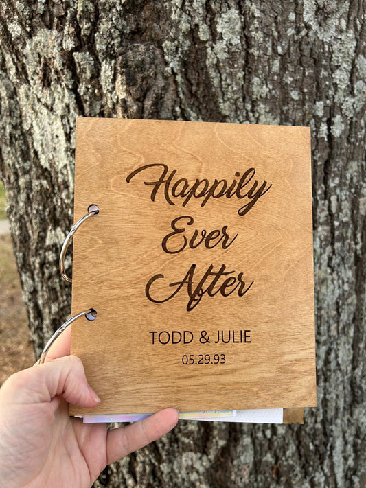 Personalized Wooden Wedding Card Holder | Keepsake Greeting Card Album for Bride and Groom | Display for Bridal Shower Cards | Custom Gift