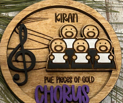 Personalized Chorus Christmas Tree Ornament |  Custom High School School Choral Singer | Musical Theater | Music Lover | Church Choir Gift