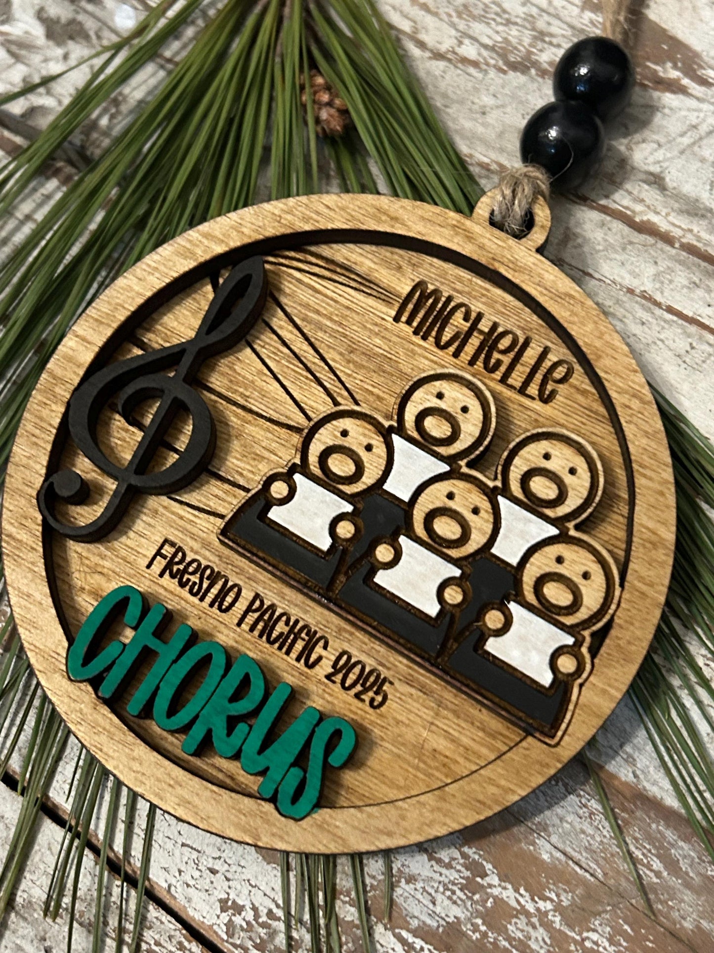 Personalized Chorus Christmas Tree Ornament |  Custom High School School Choral Singer | Musical Theater | Music Lover | Church Choir Gift