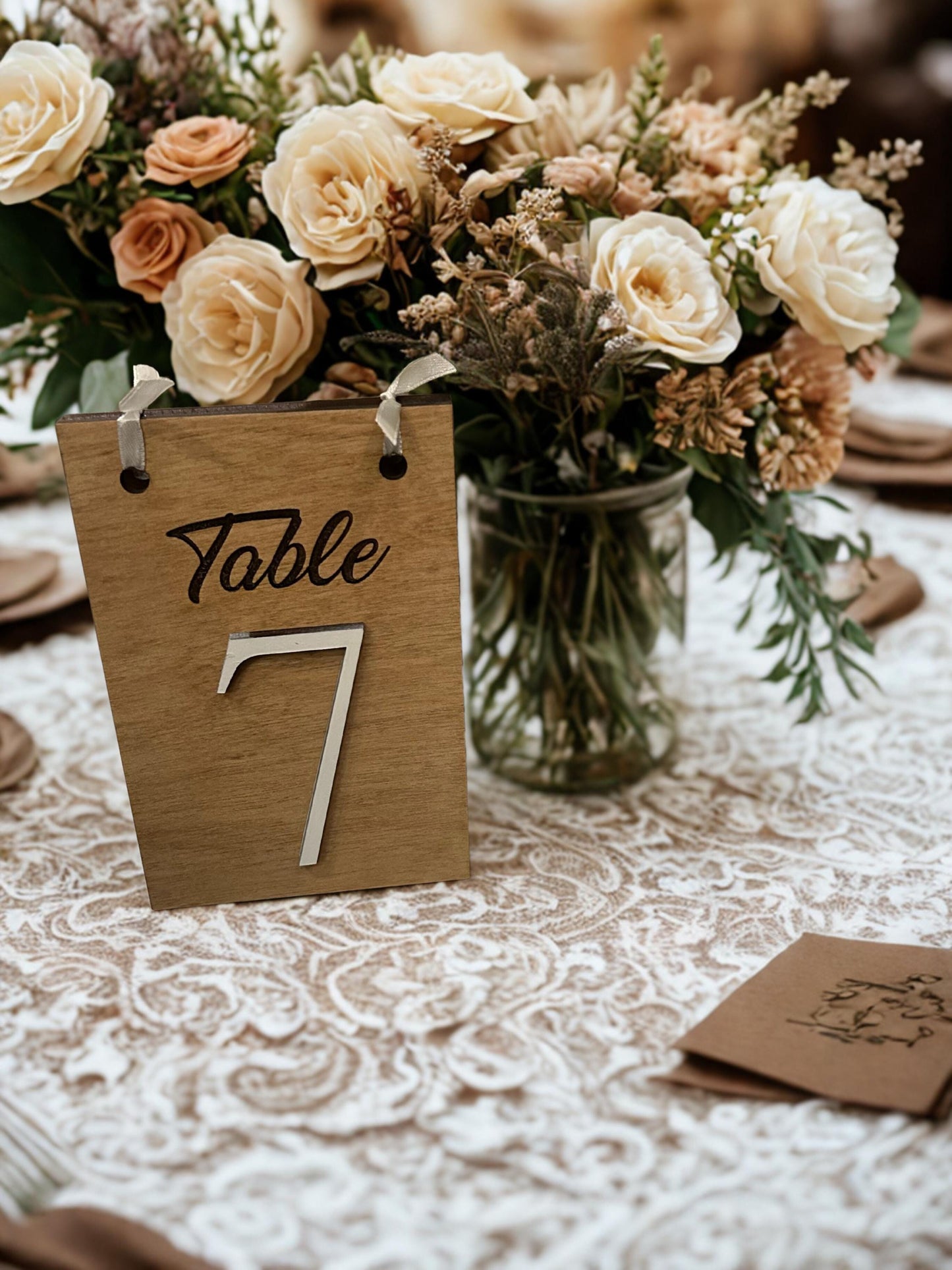 Wood Wedding Reception Table Numbers | Rustic Double Sided Elegant Centerpiece for Guest Tables | Country Wedding Table Numbers | Seating #