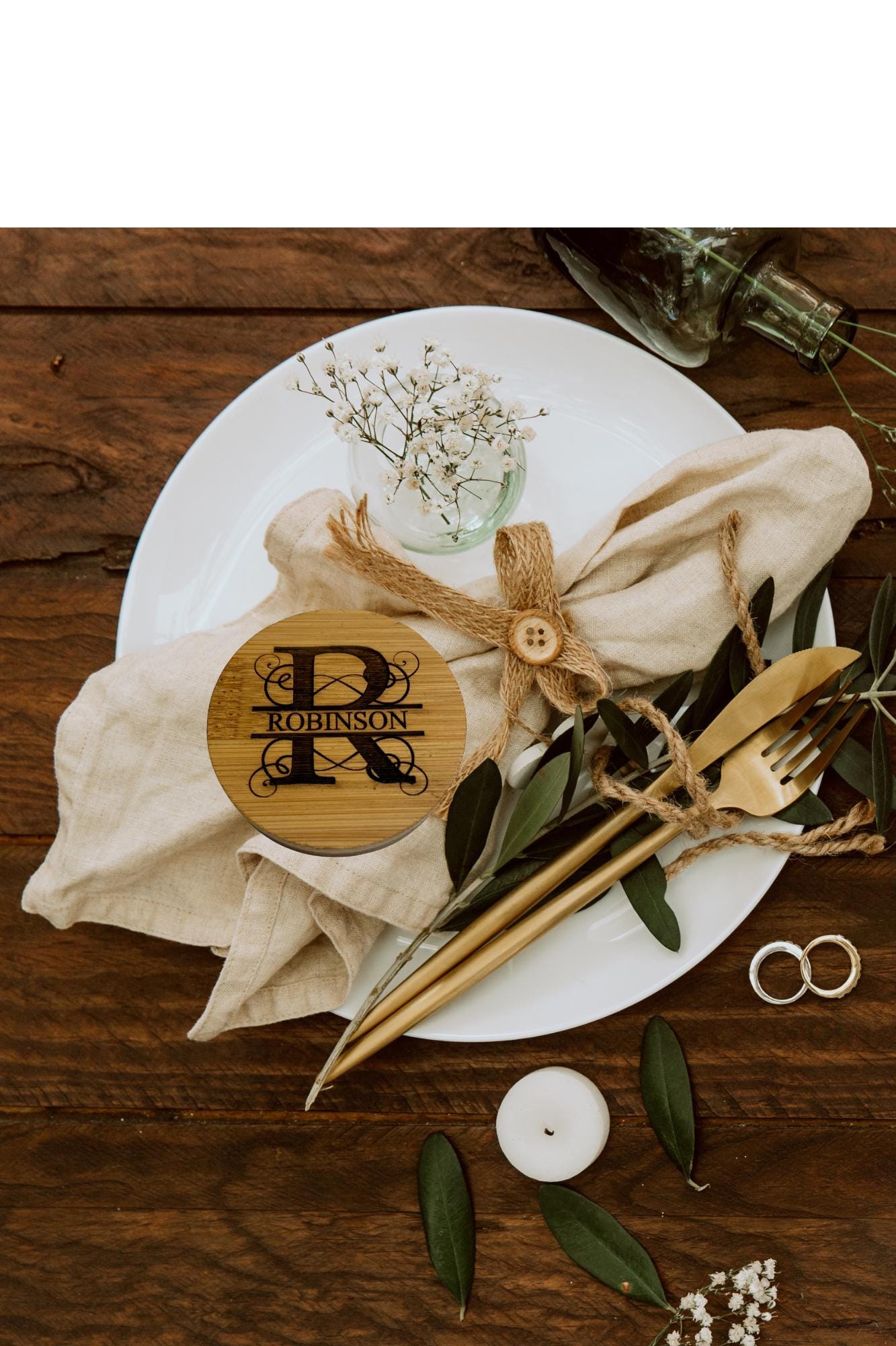 Personalized Wedding Wood Bottle Opener Favors | Custom Engraved Magnetic Round Beer Opener | Groomsmen Bachelorette Party Gift