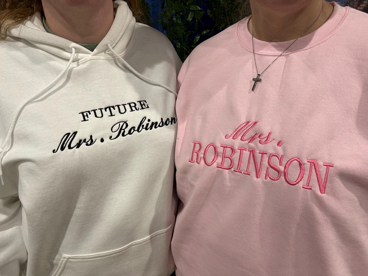 Personalized Mrs. Last Name Sweatshirt for the New Bride | Custom Bridal Gift | Wedding Sweatshirt | Just Married Newlywed Apparel
