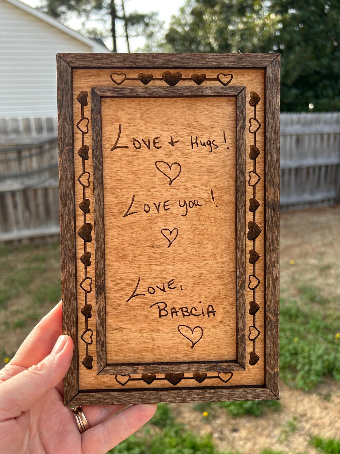 Personalized I Love You Signature Sign | Mom and Dad Handwriting for Children | Baby Shower Gift | Nursery Decor | Loss of Parent Memorial