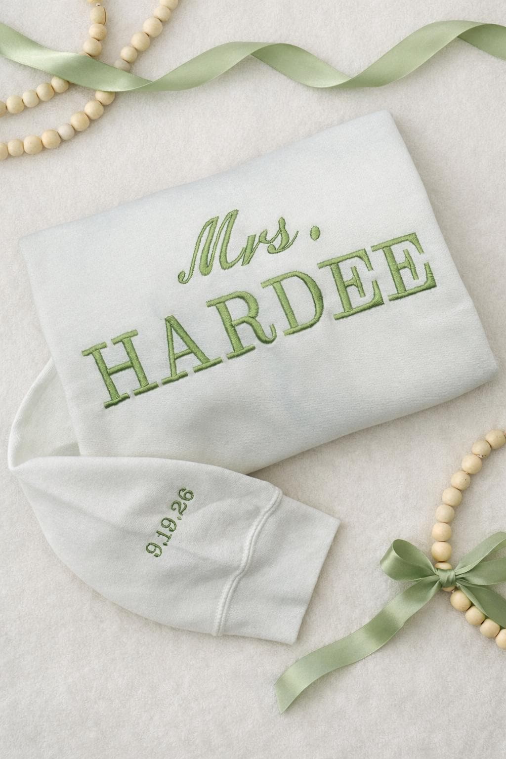 Personalized Mrs. Last Name Sweatshirt for the New Bride | Custom Bridal Gift | Wedding Sweatshirt | Just Married Newlywed Apparel