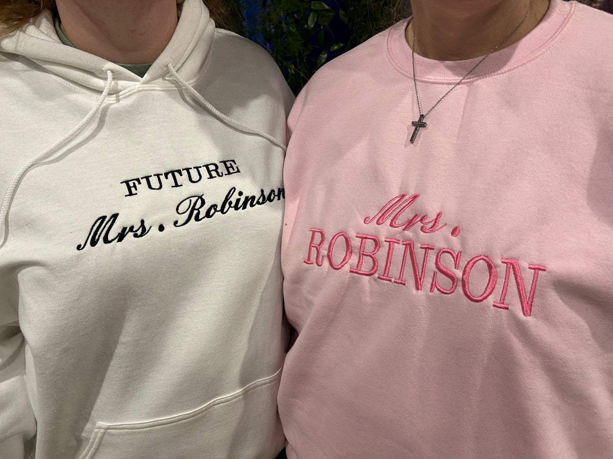 Personalized Mrs. Last Name Sweatshirt for the New Bride | Custom Bridal Gift | Wedding Sweatshirt | Just Married Newlywed Apparel