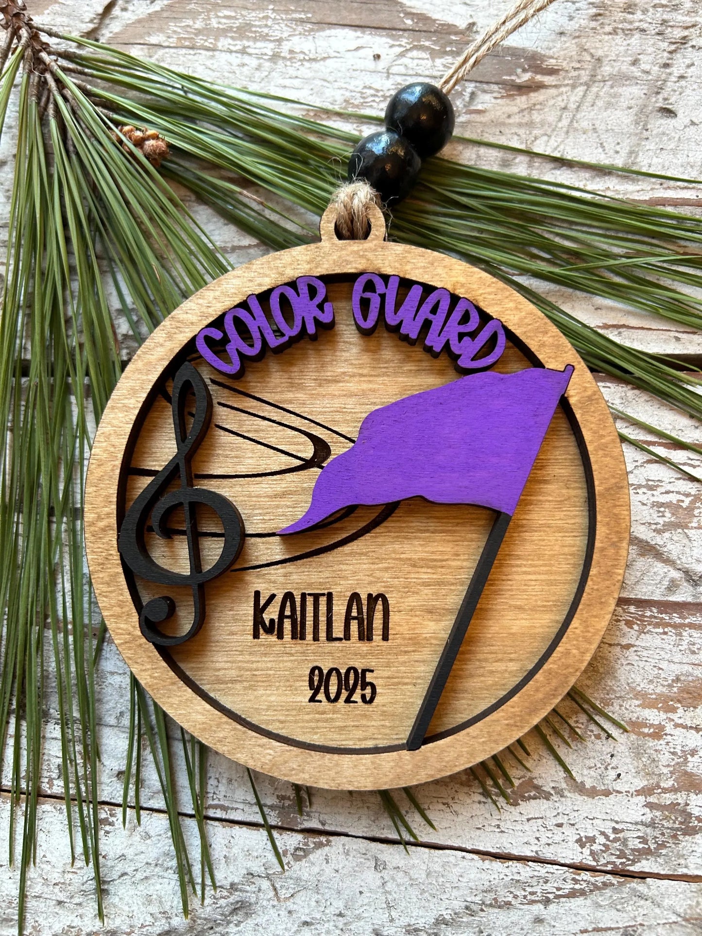 Personalized Color Guard Marching Band Christmas Tree Ornament | Flags Custom Band Gift | Gift for Flag Girls | Color Guard Team Gift