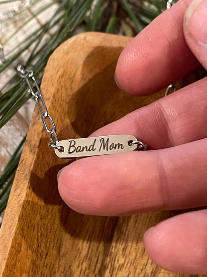 Personalized Paperclip Bar Necklace | Mothers Day Gift from Son Daughter | Custom Signature Necklace | Silver Gold Jewelry