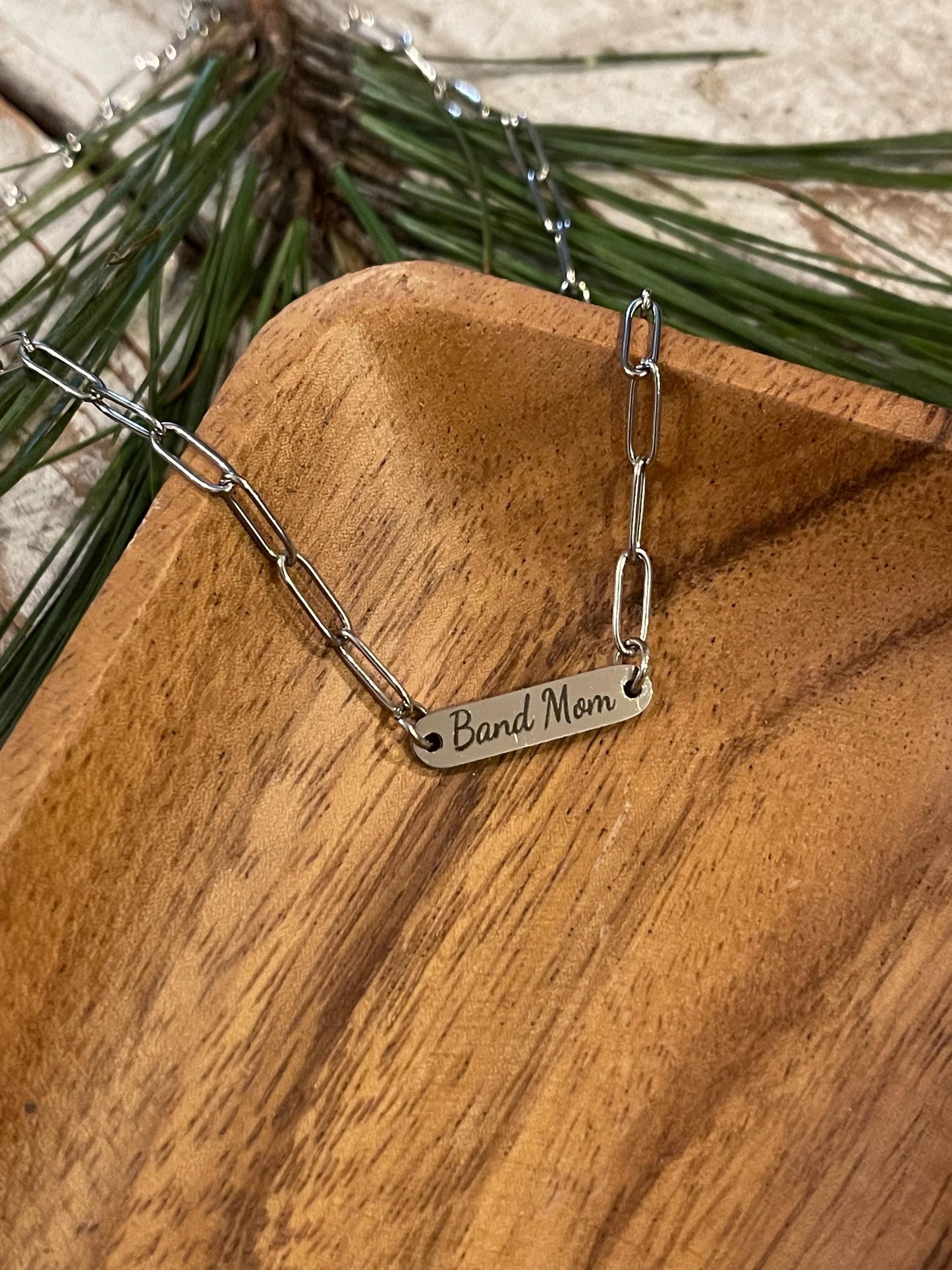 Personalized Paperclip Bar Necklace | Mothers Day Gift from Son Daughter | Custom Signature Necklace | Silver Gold Jewelry