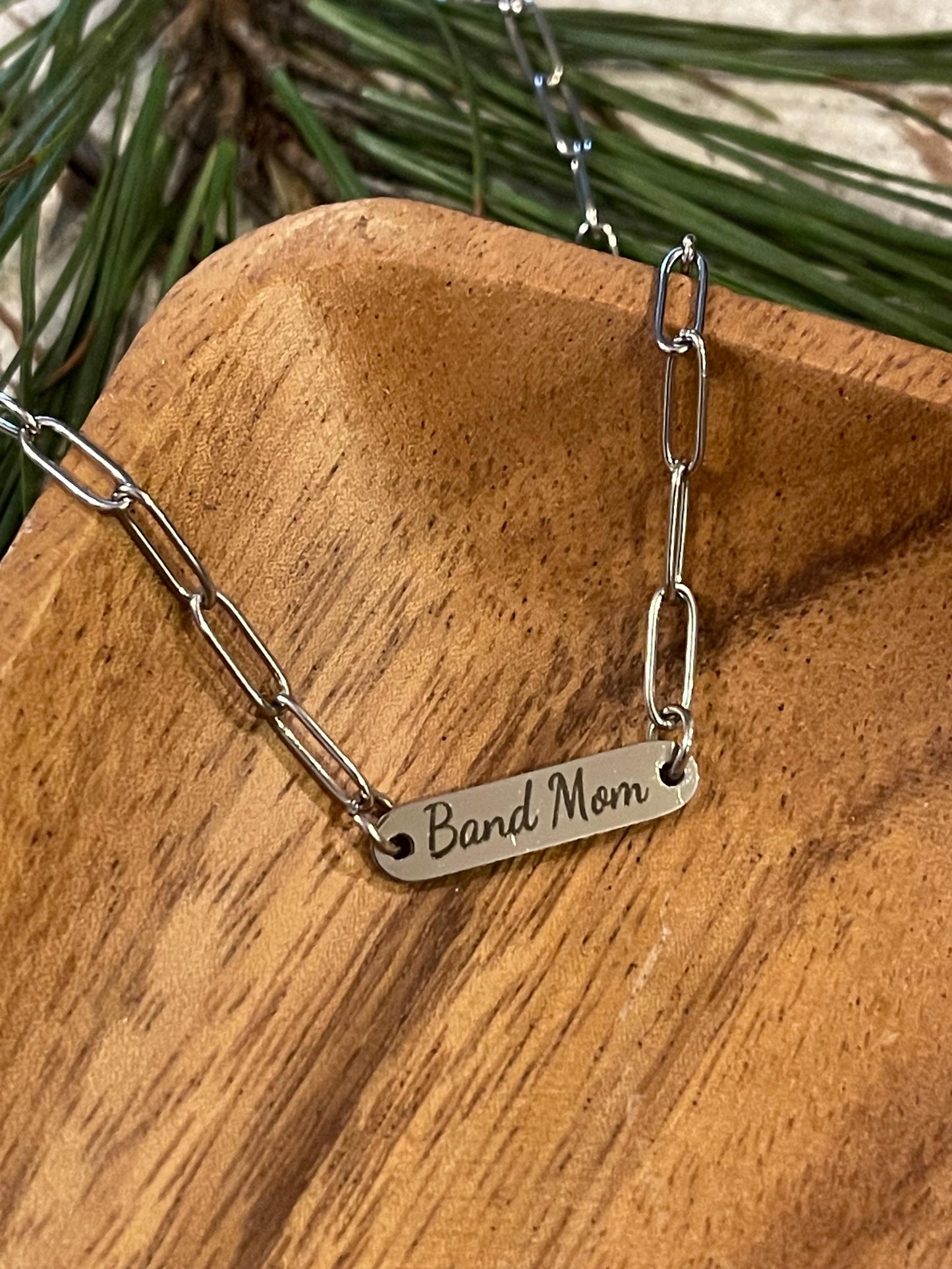 Personalized Paperclip Bar Necklace | Mothers Day Gift from Son Daughter | Custom Signature Necklace | Silver Gold Jewelry