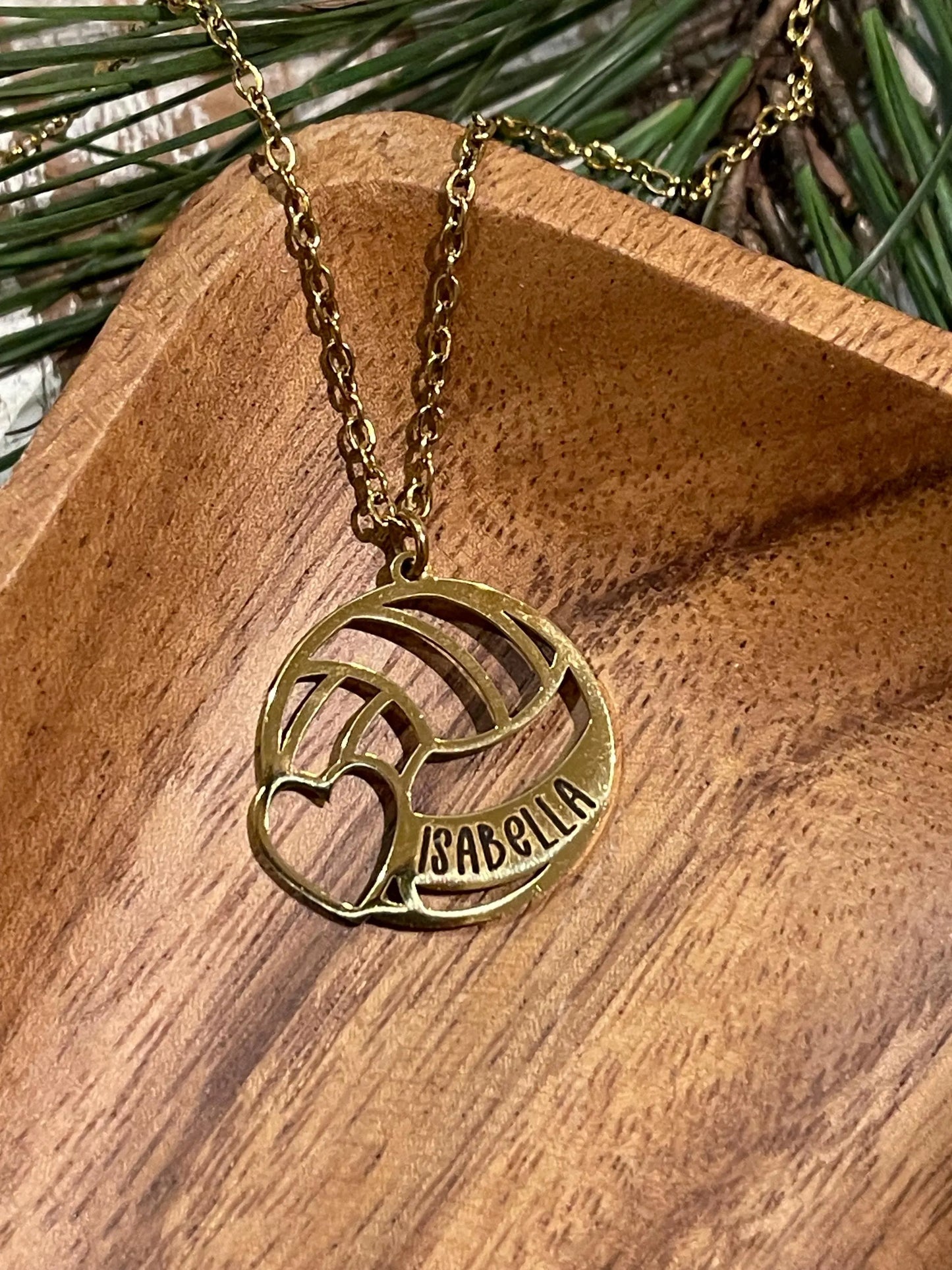 Personalized Volleyball Name Necklace | Custom Sports Necklace | Volleyball Mom Necklace | Volleyball Gift | Gift for Volleyball Player
