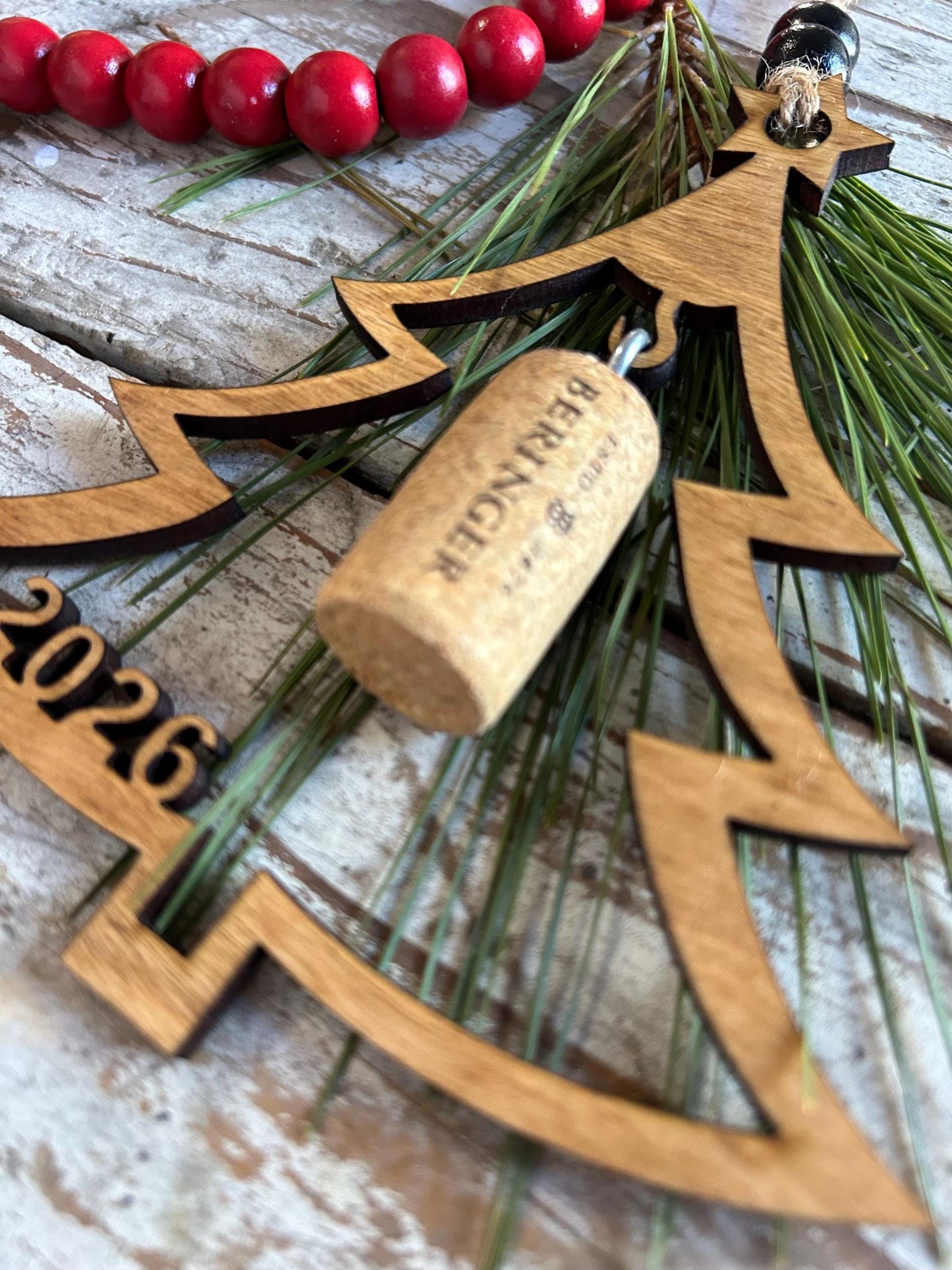 2026 Christmas Tree Wine Cork Keepsake Christmas Tree Ornament - Cork not included | Gift for Wine Lover | Wine Trip | Wine Ornament