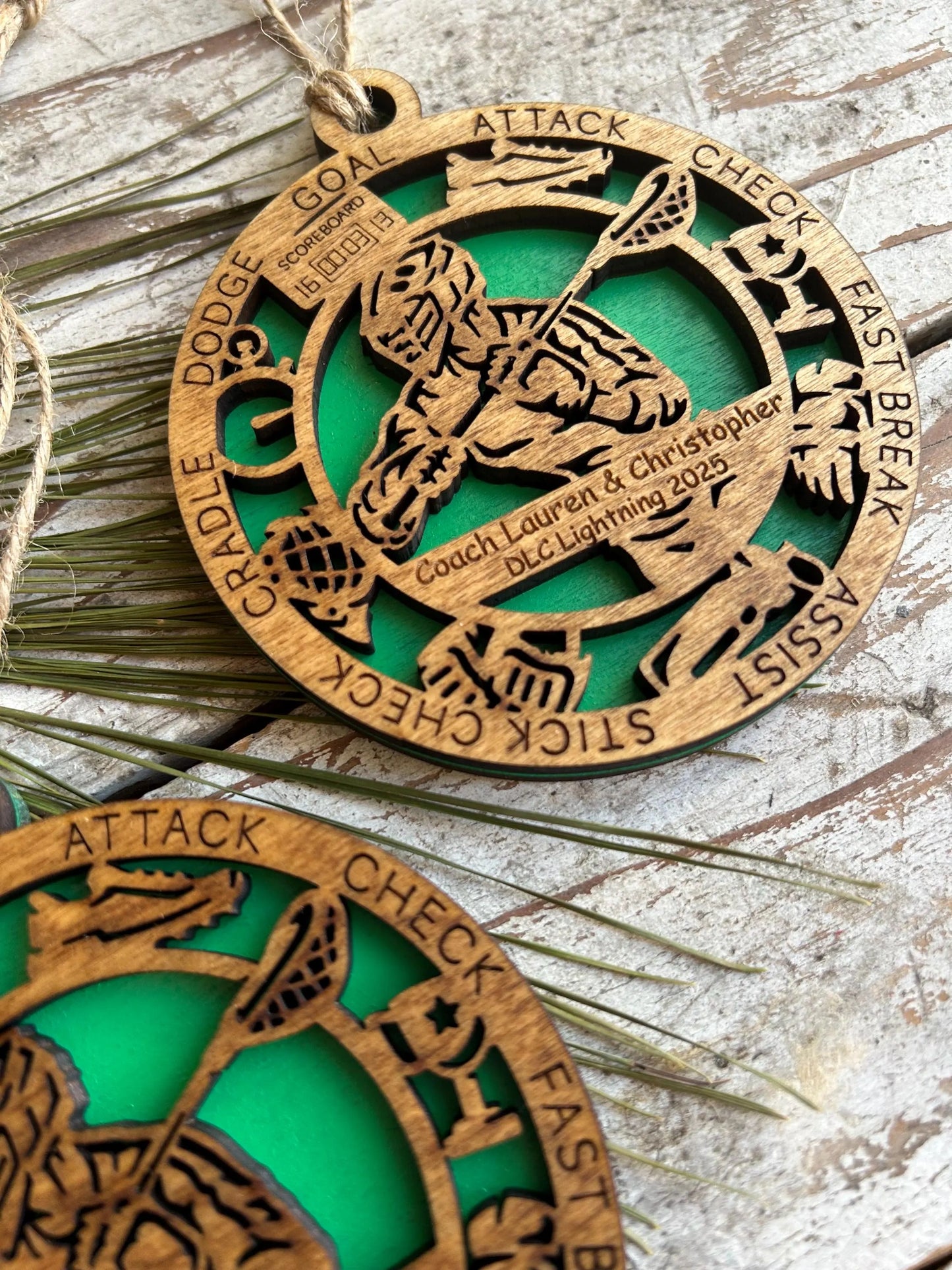 Personalized Lacrosse Christmas Tree Ornament | Gift for High School Lacrosse Team | Custom Lacrosse Ornament | Senior Lacrosse Gift