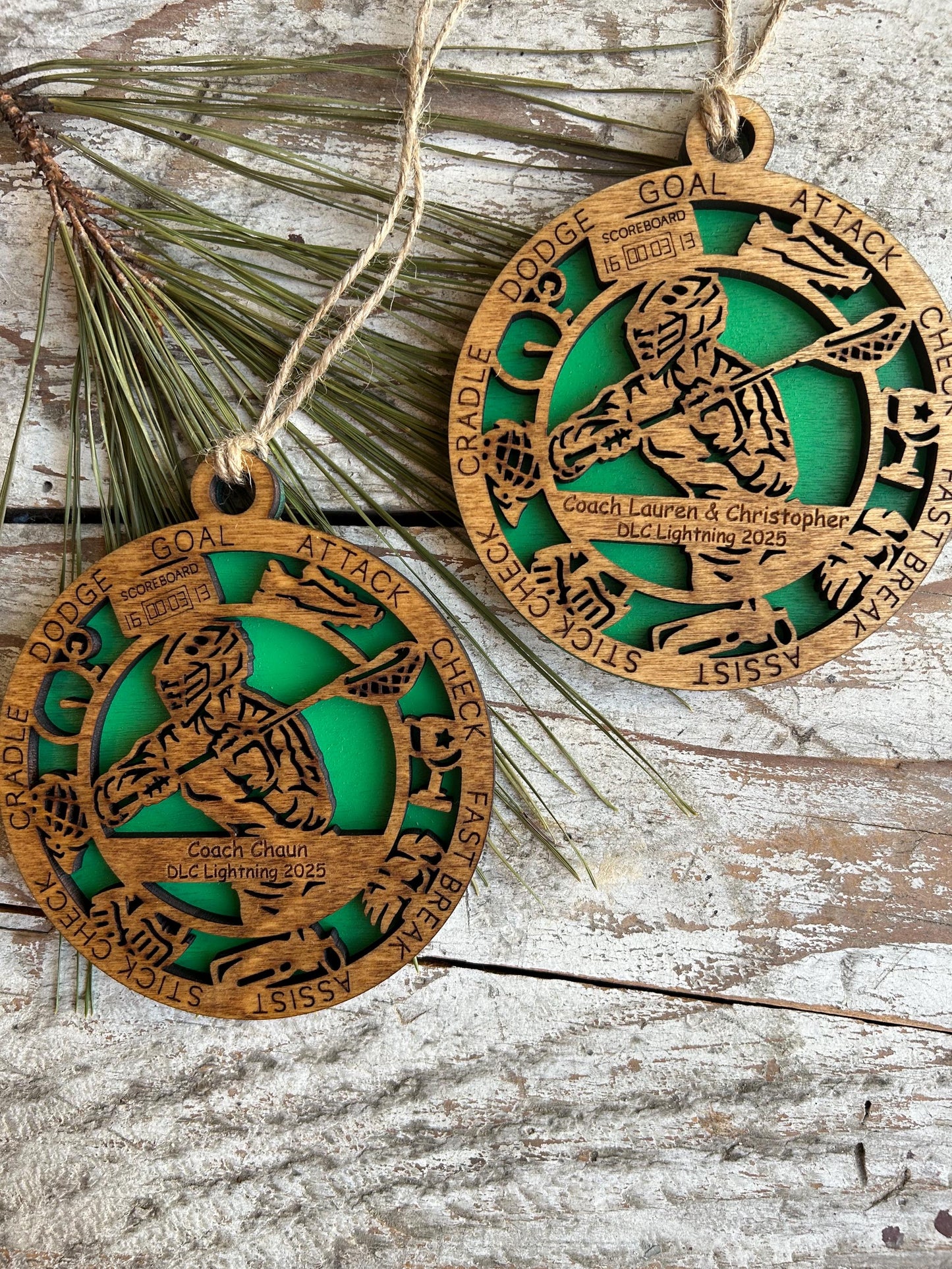 Personalized Lacrosse Christmas Tree Ornament | Gift for High School Lacrosse Team | Custom Lacrosse Ornament | Senior Lacrosse Gift