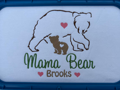 Personalized Mama Bear and Cubs  Embroidered Sweatshirt with Kids Names | Mothers Day Gift from Son or Daughter |