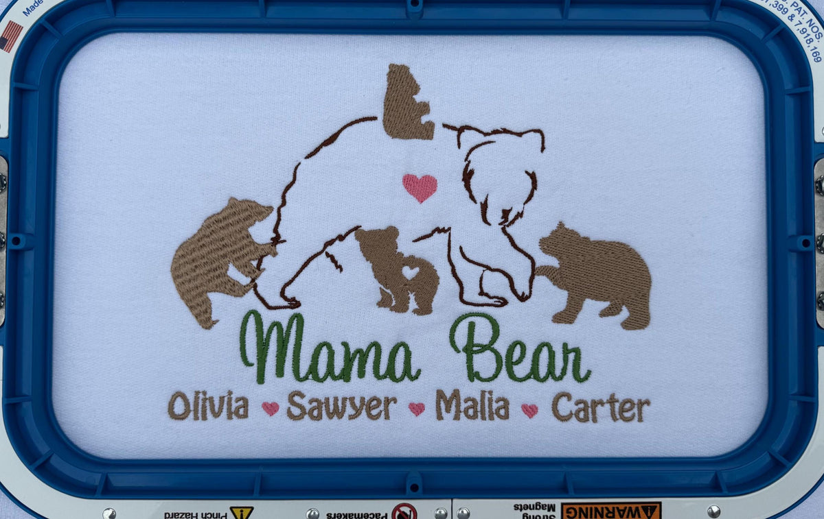 Personalized Mama Bear and Cubs  Embroidered Sweatshirt with Kids Names | Mothers Day Gift from Son or Daughter |