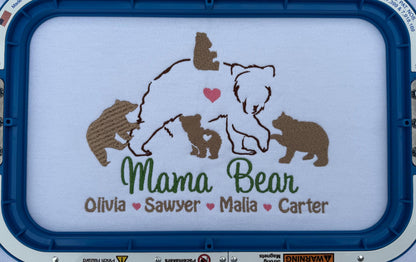 Personalized Mama Bear and Cubs  Embroidered Sweatshirt with Kids Names | Mothers Day Gift from Son or Daughter |