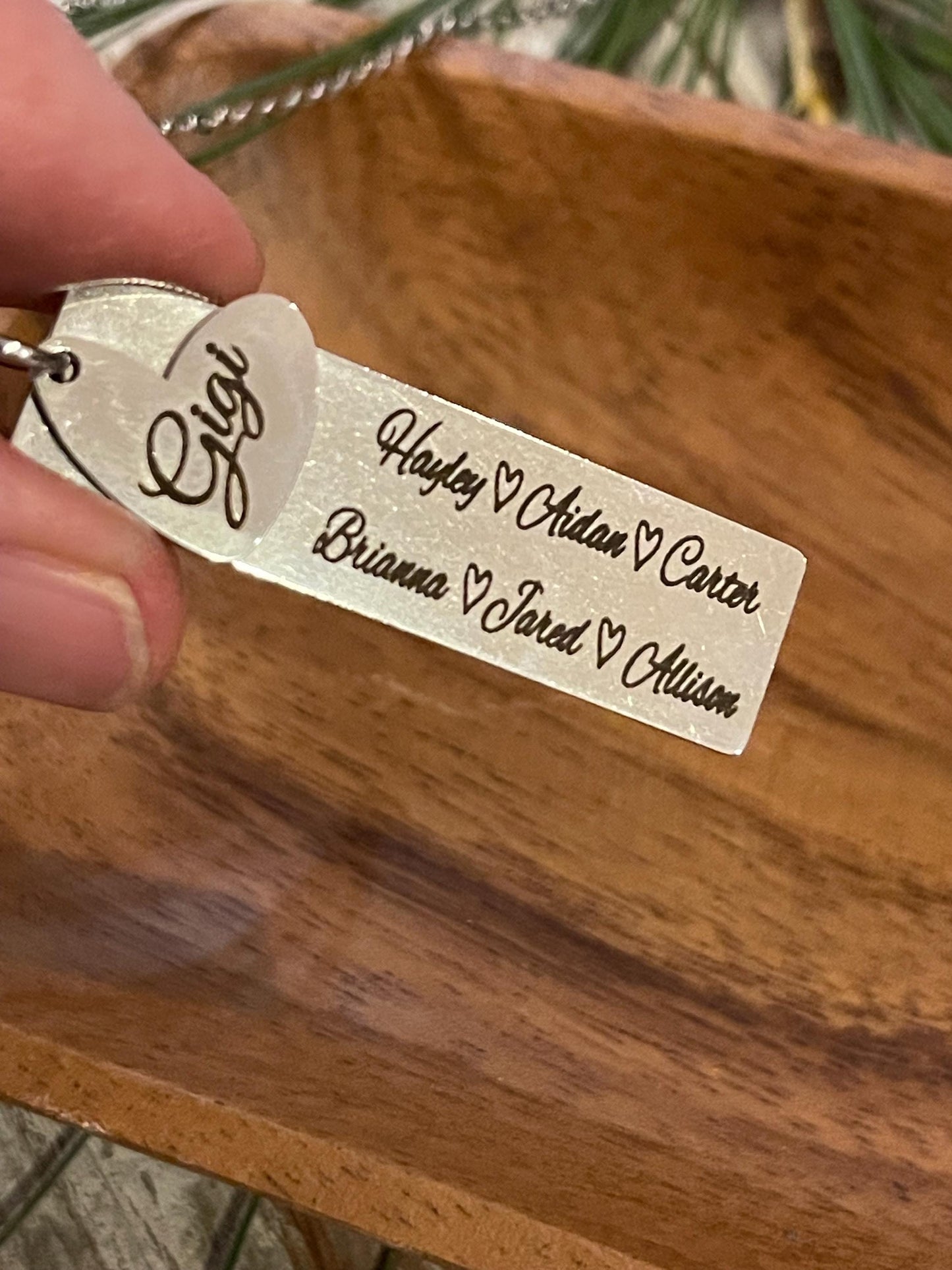 Personalized Gigi or Nana Necklace with Grandkids Names | Mothers Day Gift from Son or Daughter | Custom Jewelry for Grandma Grammy Mamaw
