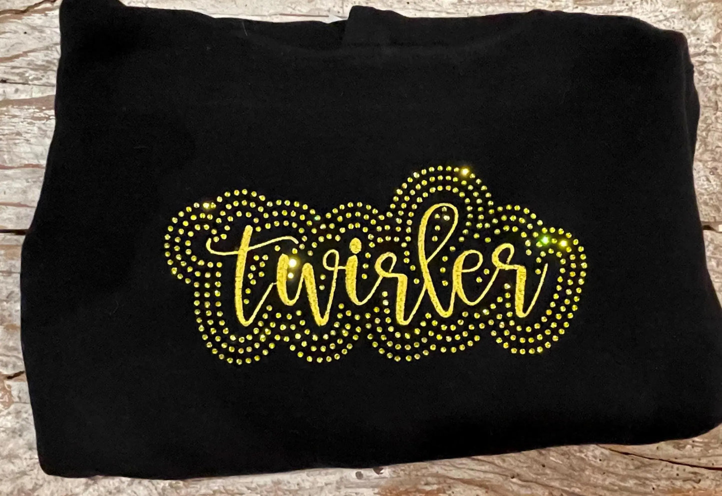 Baton Twirler Rhinestone and Embroidered Sweatshirt | Majorette or Feature Twirler Bling Apparel | Twirl Team Matching Sweatshirts
