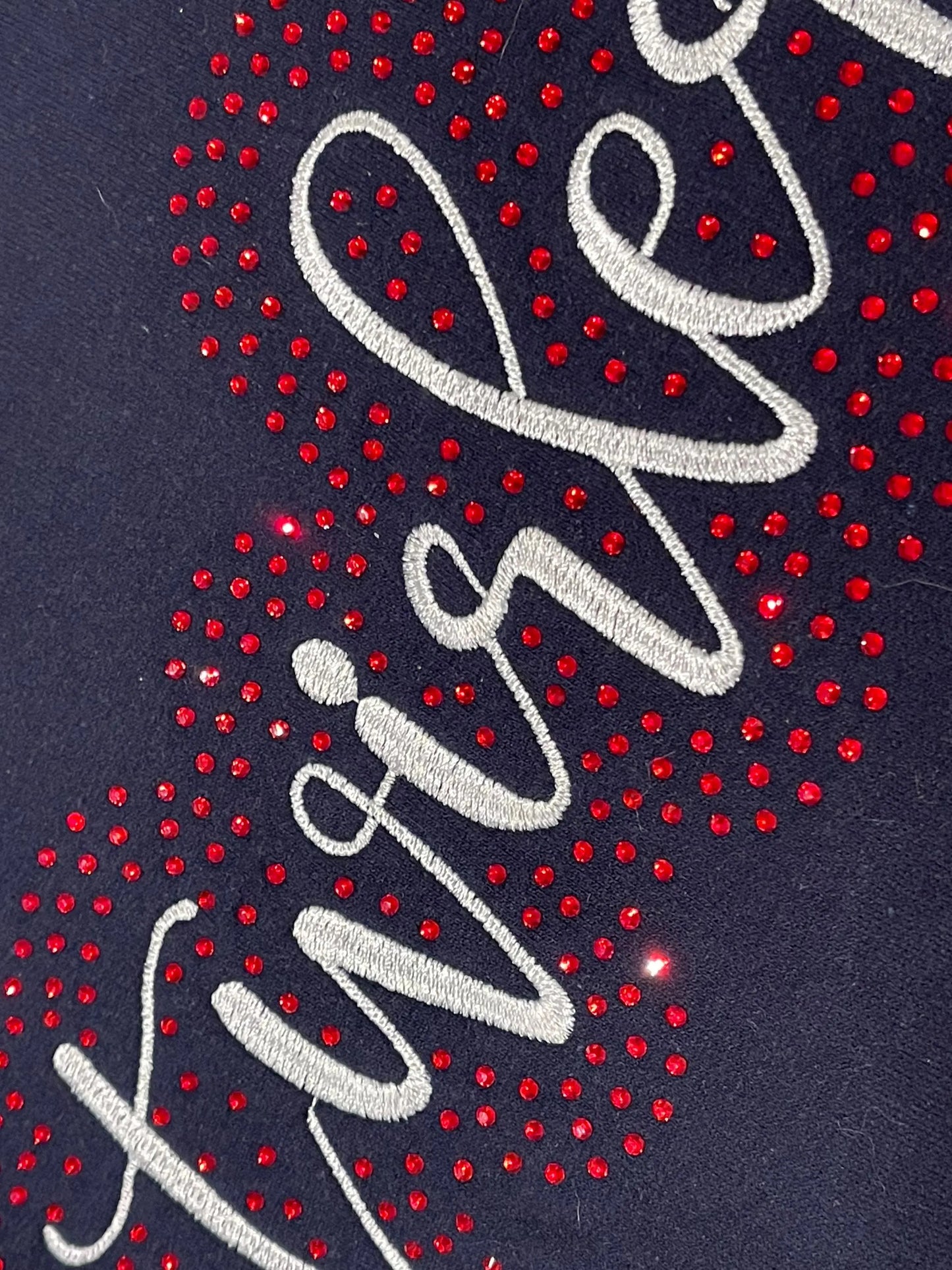 Baton Twirler Rhinestone and Embroidered Sweatshirt | Majorette or Feature Twirler Bling Apparel | Twirl Team Matching Sweatshirts