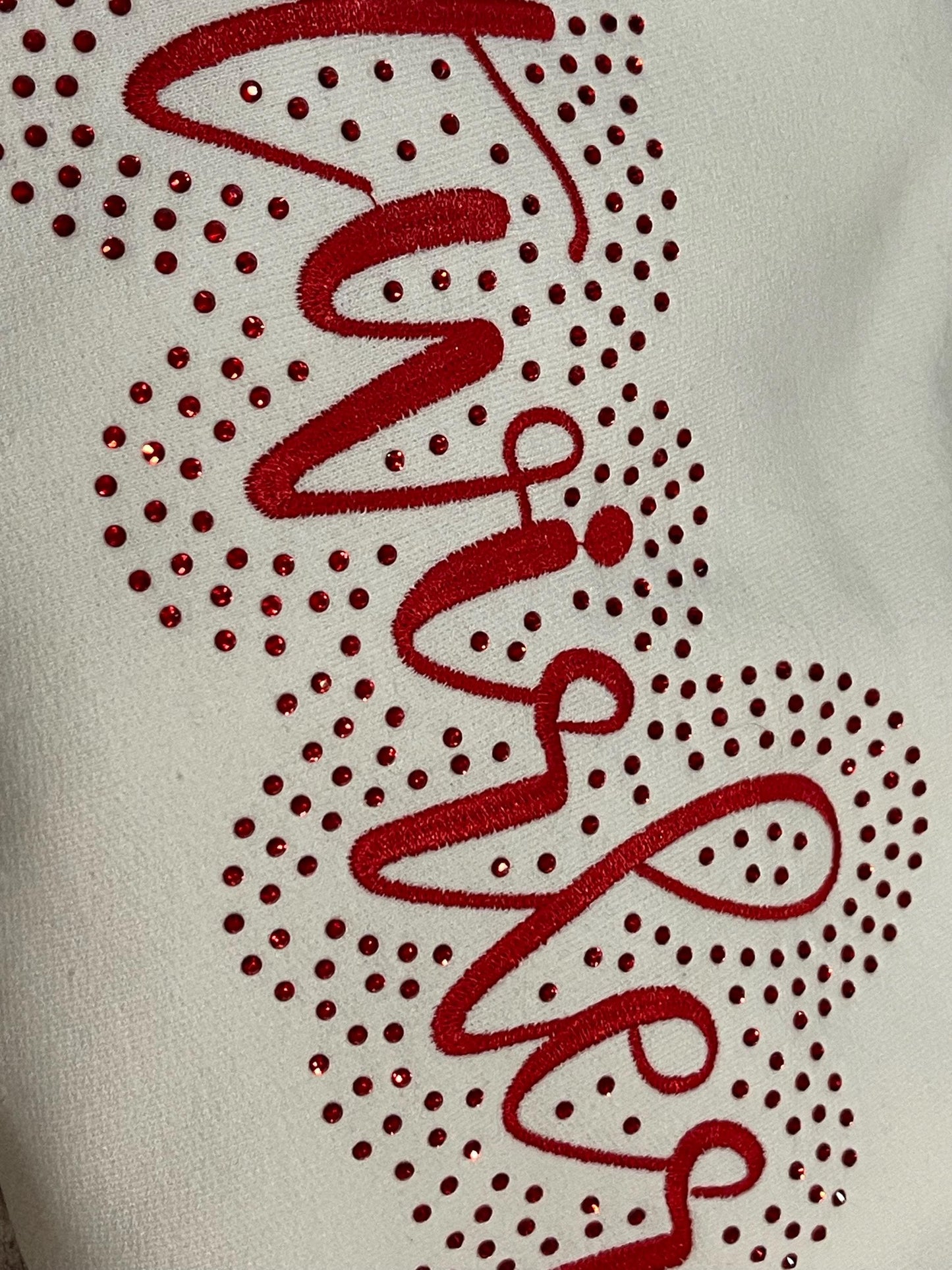 Baton Twirler Rhinestone and Embroidered Sweatshirt | Majorette or Feature Twirler Bling Apparel | Twirl Team Matching Sweatshirts