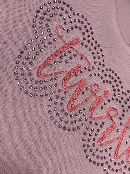 Baton Twirler Rhinestone and Embroidered Sweatshirt | Majorette or Feature Twirler Bling Apparel | Twirl Team Matching Sweatshirts