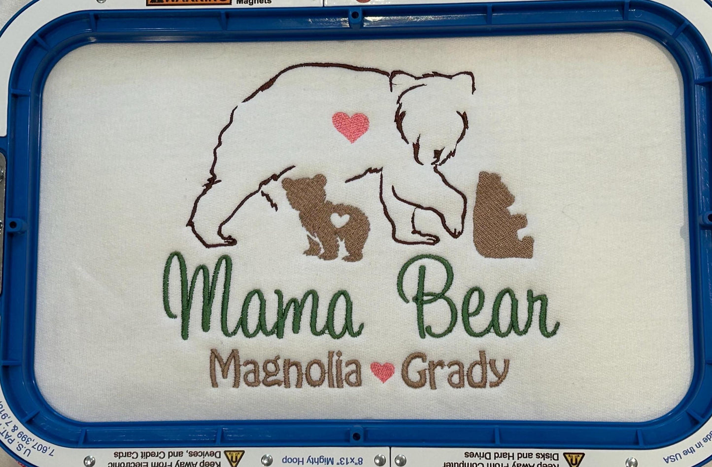 Personalized Mama Bear and Cubs  Embroidered Sweatshirt with Kids Names | Mothers Day Gift from Son or Daughter |