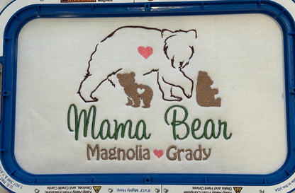 Personalized Mama Bear and Cubs  Embroidered Sweatshirt with Kids Names | Mothers Day Gift from Son or Daughter |