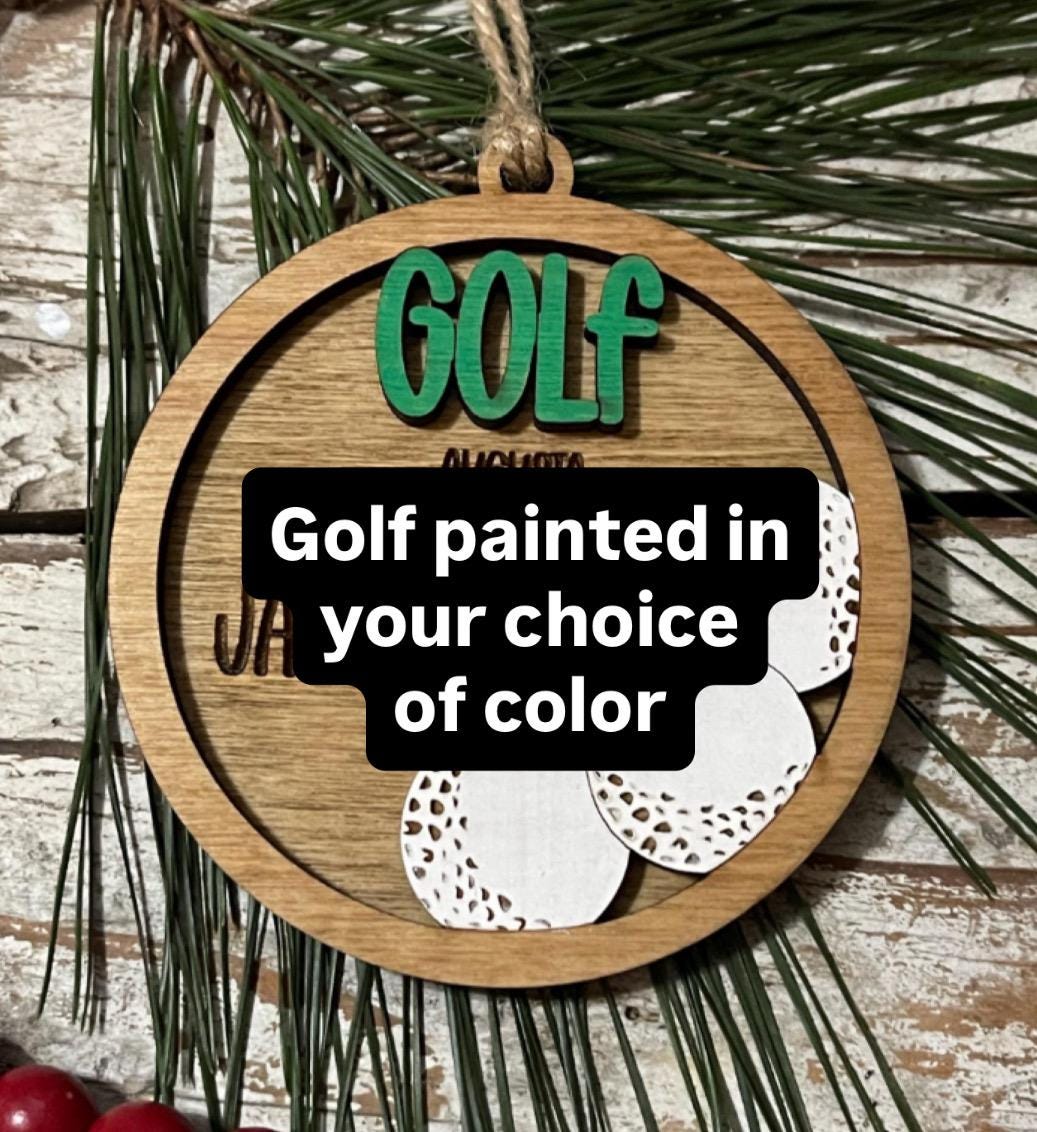 Personalized Golf Christmas Tree keepsake Ornament | High School Golf Ornament | Gift for Golfer | Golf Tournament Keepsake | Hole in One