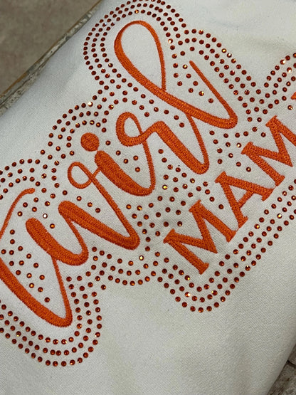 Twirl Mama Rhinestone and Embroidered Sweatshirt | Majorette or Feature Twirler Mom Bling Apparel | Twirl Team Matching Sweatshirts