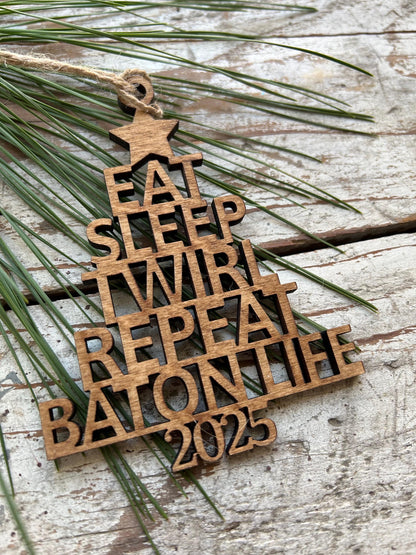 2026 Personalized Stacked Multi Name Christmas Tree Ornament | Family Name Ornament Tree Shape | Family Tree Custom Name | Gift For Family