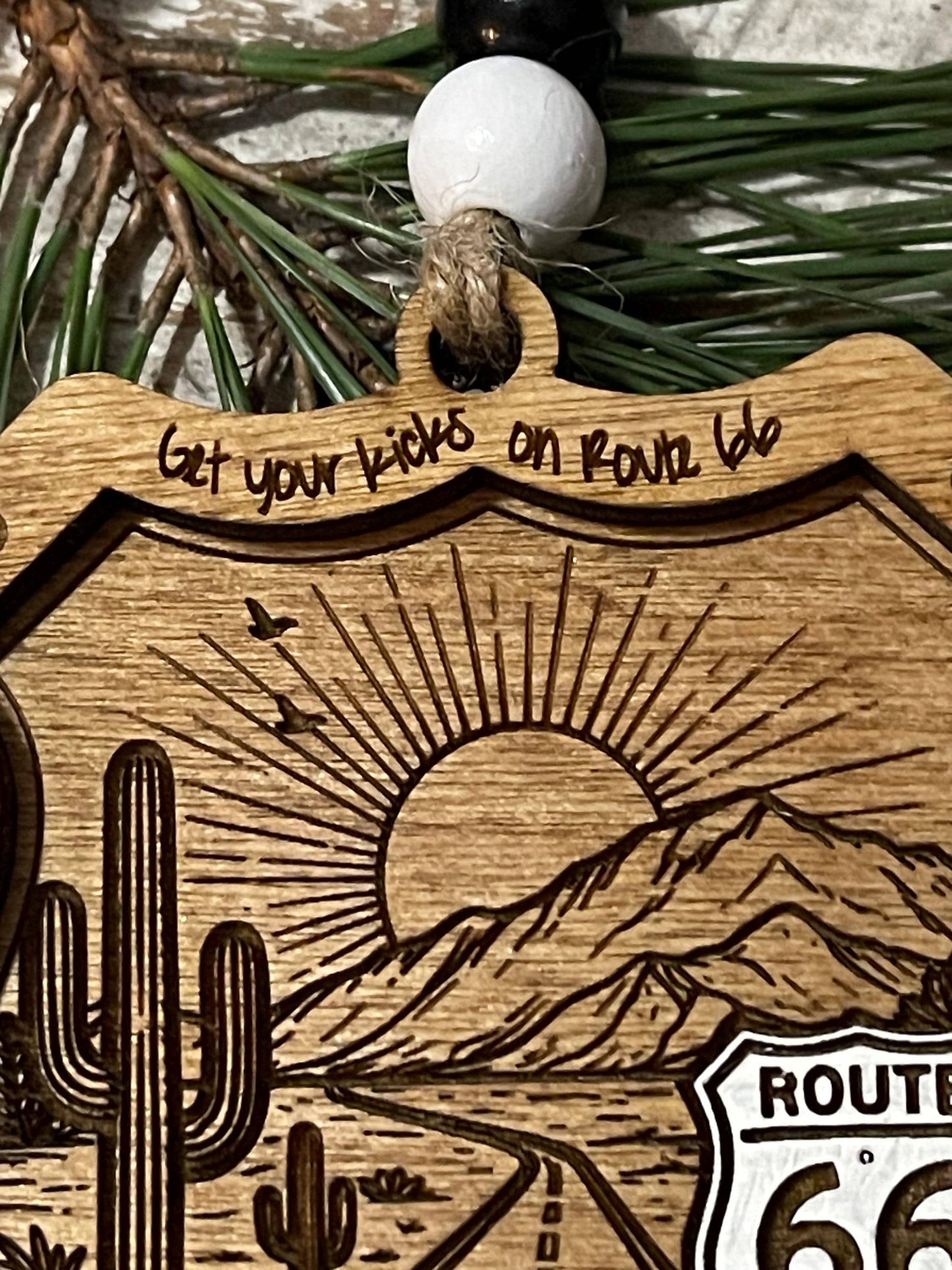 Route 66 100 Years Christmas Tree Ornament | The Mother Road Keepsake | Road Trip Souvenir Gift
