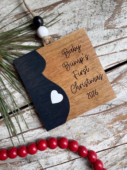 2026 Baby Bumps First Christmas Tree Ornament | Pregnancy Ornament | Gift for Expecting Parents | Baby Shower Gift